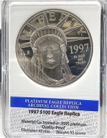 1997 99.9% Platinum Layered Proof Eagle