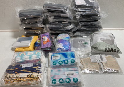 Large Amount of Disposable and Reusable Masks (Kids and Adults), Card Holders