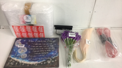 Wall Art - Bubble Wrap Kit - Fake Flowers - Utensil Set