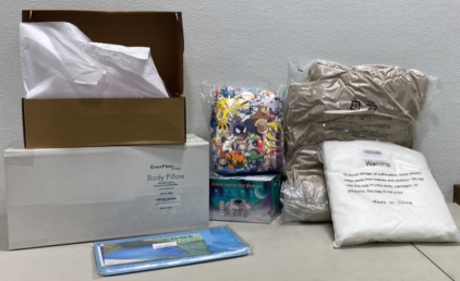 (1) Dream Aurora Star Projector, (1) Enerplex Home Body Pillow, (1) tan Rug, and Everything else Pictured!!