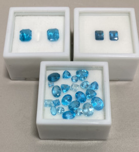 Various Cut And Faceted Precious Gemstones&hellip;Blue Topaz, Aquamarine