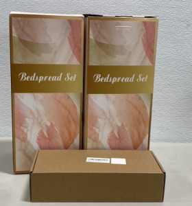 (2) Bed Spread Sets Queen Size, (1) Sunset Lamp