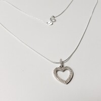 $120 Silver Cz 18" Necklace