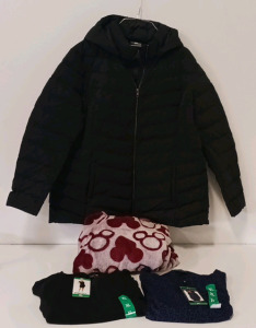 COSTCO CLOTHING - NEW 32&deg; Heat Coat, Dress, Blouse And Mickey Mouse Pajama Set