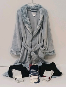 COSTCO CLOTHING - NEW Carole Hochman Robe, Leggings And (6) Pairs Of Socks