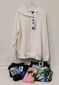 COSTCO CLOTHING - NEW Buffalo David Bitton Pullover, Zip Up Jacket, Leggings, Blouse And Calvin Klein Underwear