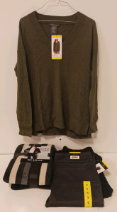 COSTCO CLOTHING - NEW Matty M Sweater, Reversible Fashion Wrap And Lounge Set