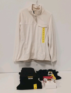 COSTCO CLOTHING - NEW Fleece Pull Over Jacket, Slacks, Leggings, Long Sleeve Shirt Mad Underwear