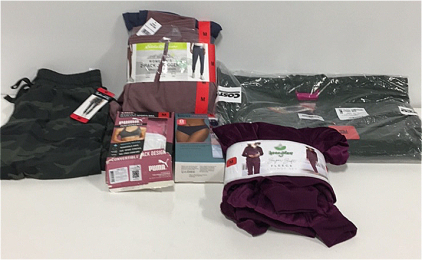 COSTCO CLOTHING - NEW (1) Levi&rsquo;s Strauss Green Coat (1) Honeydew Super Soft Fleece Lounge Seat (1) Splendid Camouflage Pants (1) Eddie Bauer Womens 2-Pack Joggers (1) 2-Pack Puma Seamless Bras (8) Felina Hi Cut Underwear