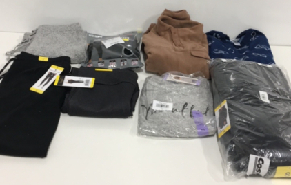 COSTCO CLOTHING - NEW (1) Aventure Black Fluffy Womens Coat (1) Buffalo Womens Print Long Sleeve (1) Harry Potter Womens Pajamas (1) 32 Heat Womens Sweatshirt (1) 32 Heat Base Layer Pants (1) Dalia Womens Pants (1) Marc New York Womens Pants