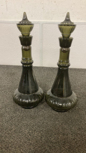 2 Vintage Glass Decanters