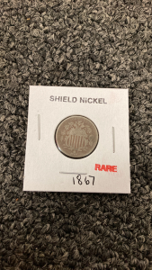 Rare 1867 Shield Nickel