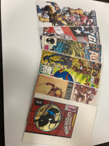 Stack of comic books