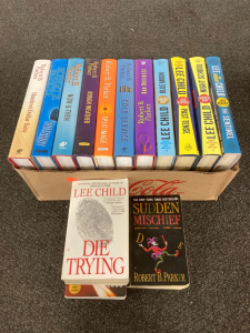 Flat of Robert B. Parker & Lee Child Books