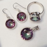 $500 Silver Mystic Topaz(30ct) Set