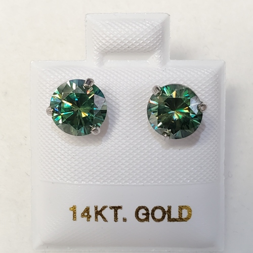 $1445 14K Moissanite(2.2ct) Earrings