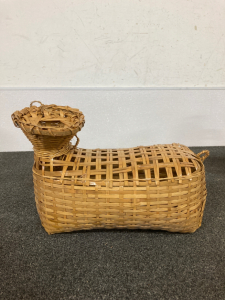 Vintage Wicker Fishing Basket