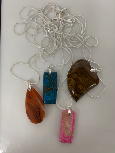 (4) Beautiful Gemstone Necklaces