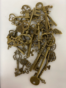 Assorted Brass Skeleton Keys