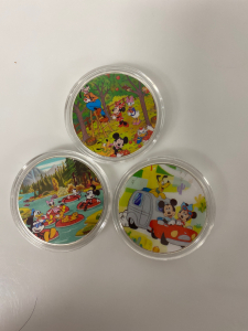 (3) Disney Character Collector Coins