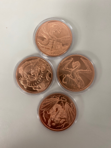 (4) World Of Dragons Collector Coins