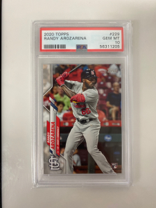 Graded 2020 Topps Randy Arozarena Card