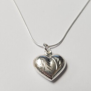 $100 Silver Heart 18" Necklace