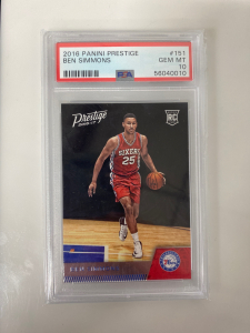 Graded Panini Prestige Ben Simmons Card