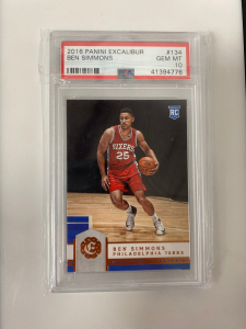 Graded 2016 Panini Wxcalibur Ben Simmons Card