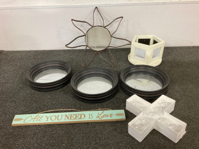Wall Mirrors, Picture Frames, Sign, And More