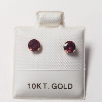 $200 10K Garnet With Fresh Water Pearl 2In1 Earrings