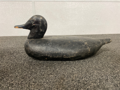 Vintage Canada Good Rustic Hand Carved Duck Decoy 15” Long