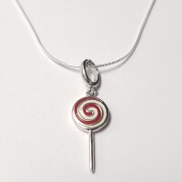 $160 Silver Lolipop 18" Necklace