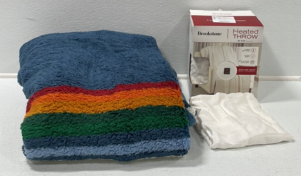 (1) Pendleton Throw Blanket (1) Heated Throw Blanket (1) Silk Pillowcase