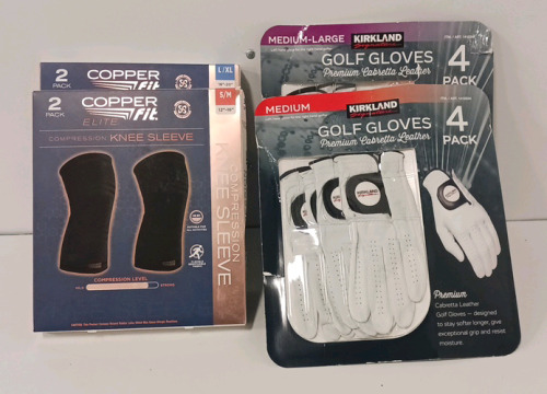 Copper Fit Knee Sleeves And Golf Gloves