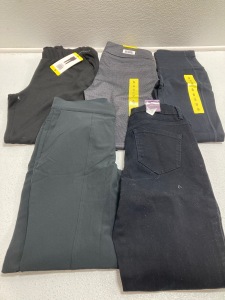 Women&rsquo;s Clothes Size Small/4: Black Sweats, Black Patterned Stretch Pants, Black Workout Pants, Black Jeans, Black Pants