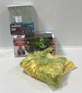 (1) Mario Kart RC Toys Batteries Included (1) Princess Dress Costume From Princess And The Frog (1) Cotton Vellux Twin Sized Blanket