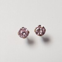 $200 10K Pink Cz Earrings