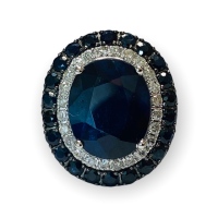 $4,800 Value, 14K Sapphire & Diamond Ring