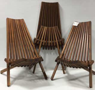 (3)Melino Collapsible Wooden Chairs