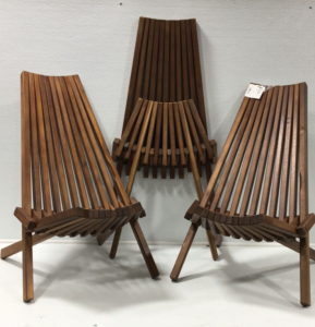 (3)Melino Collapsible Wooden Chairs