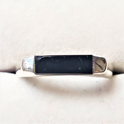 $100 Silver Black Onyx Ring