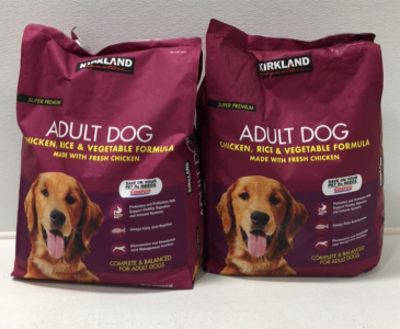 (2) Kirkland Signature Complete And Balanced Adult Dog Dry Food 40 lbs