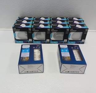 (12) LED Recessed Lights And (2) Sets Of LED Micro Lights