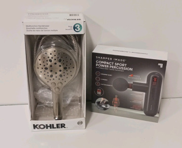 Kohler Multifunction Handheld Shower Head And Sharper Image Compact Sport Portable Tissue Massager