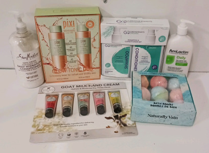 Pixi Skin Treatment, Greenerways Shampoo & Conditioner, Bath Bombs, And Lotions