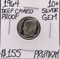 1964 PR69DCAM Deep Cameo Proof Dime