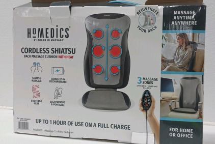 Homedics Cordless Shiatsu Massage Cushion With Heat