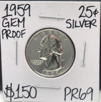 1959 PR69 Gem Proof Silver Quarter