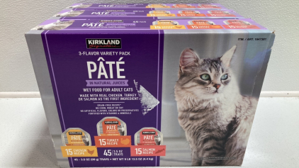 (3) Boxes of Pate Wet Food for Cats